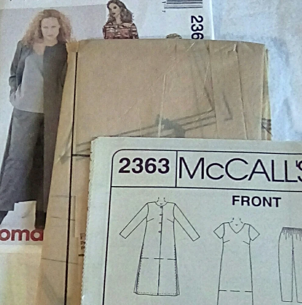 EASY vintage McCall's 2363 Jacket, dress 18W-22W